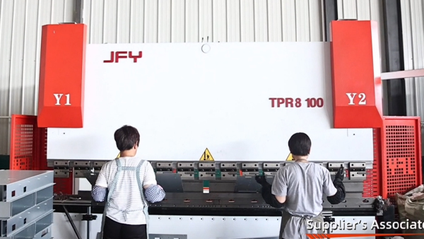 CNC press brake bending machine in the Beijing JCEN metal fabrication factory